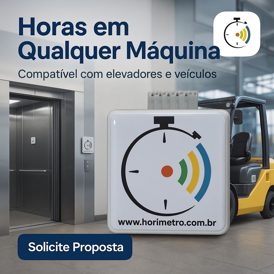 Horímetro Wi-Fi com elevador e empilhadeira