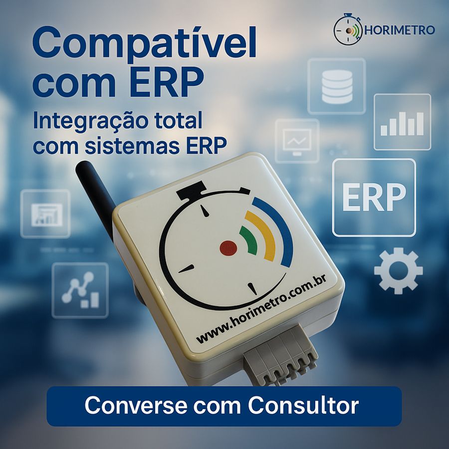 Horímetro Wi-Fi compatível com sistemas ERP