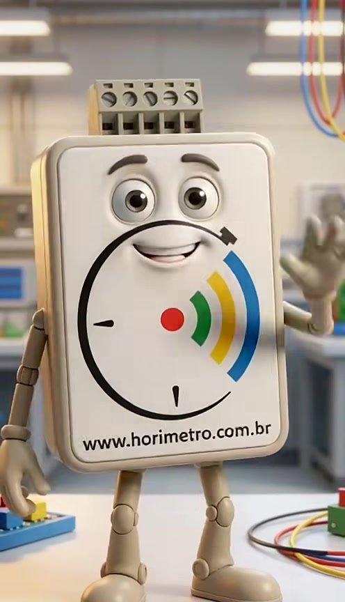 Mascote do Horímetro Wi-Fi acenando
